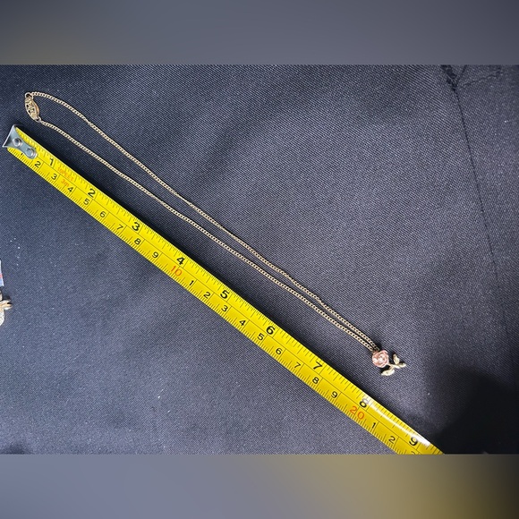 Gold Rose Pendant Necklace - Picture 6 of 8